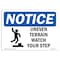 Signmission OSHA Sign, Uneven Terrain Watch Your Step With Symbol, 18in X 12in Decal, 12" W, 18" L, Landscape OS-NS-D-1218-L-18766 - alternate 1